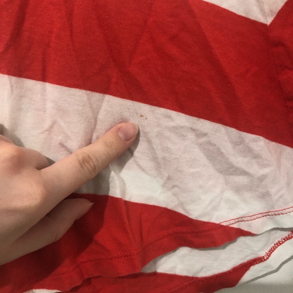 Gap Red and White Chevron Print Stripes Comfy XS - Picture 7 of 7